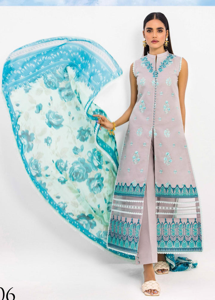 Tahra By Zainab Chottani Embroidered Lawn Suits Unstitched 3 Piece TZC22E 06 Classical Peony - Eid Collection