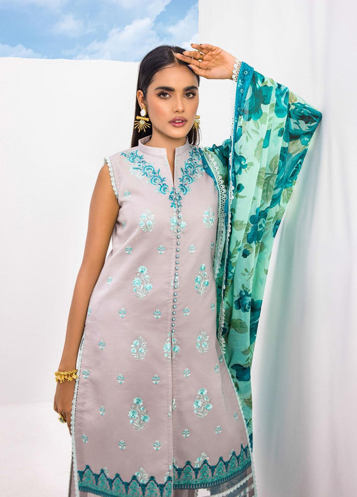 Tahra By Zainab Chottani Embroidered Lawn Suits Unstitched 3 Piece TZC22E 06 Classical Peony - Eid Collection