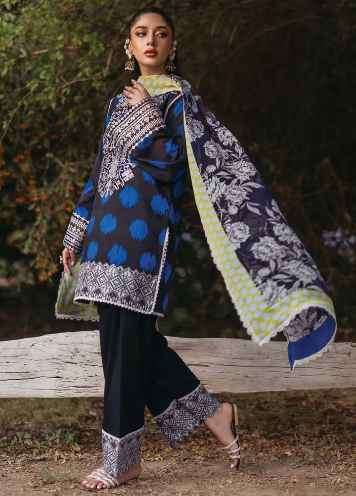 Tahra by Zainab Chottani Embroidered Lawn Suit Unstitched 3 Piece ZC24T 10B Freya - Summer Collection