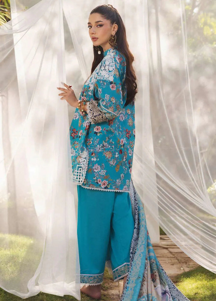 Tahra by Zainab Chottani Embroidered Lawn Suit Unstitched 3 Piece ZC24T 2B Beeha - Summer Collection