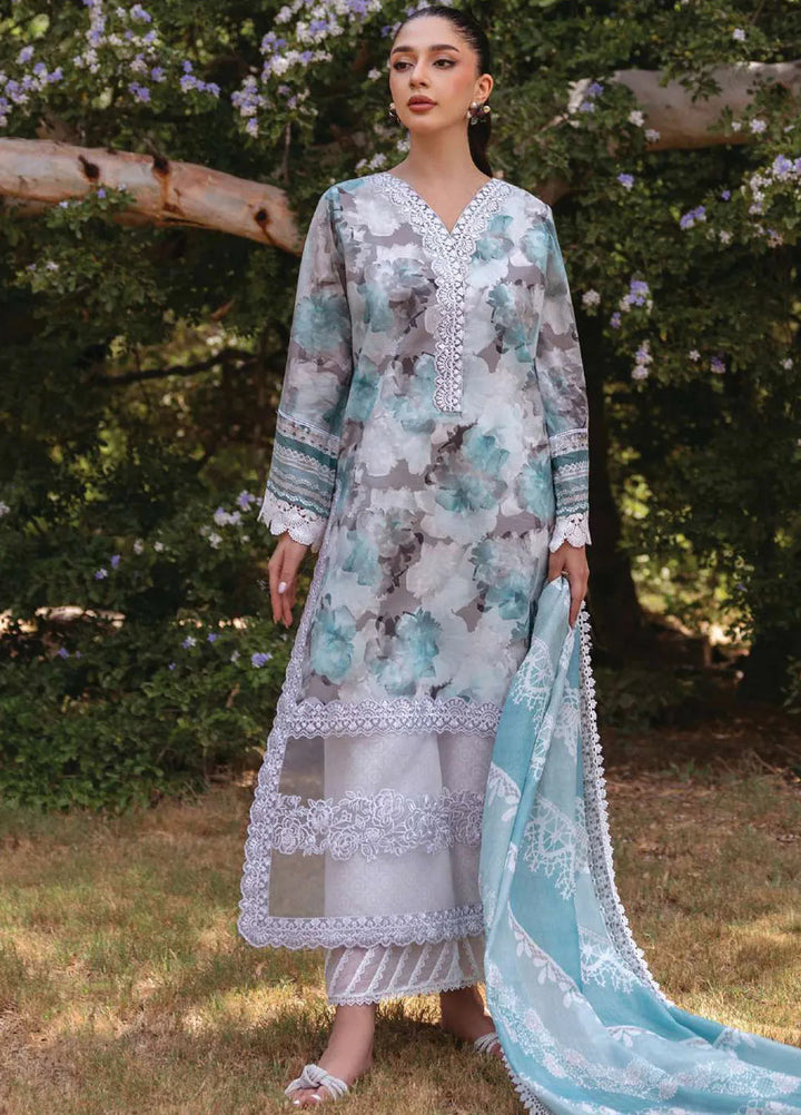 Tahra by Zainab Chottani Embroidered Lawn Suit Unstitched 3 Piece ZC24T 3B Zinnia - Summer Collection