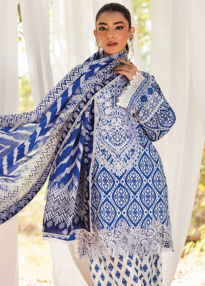 Tahra by Zainab Chottani Embroidered Lawn Suit Unstitched 3 Piece ZC24T 4A Leena - Summer Collection