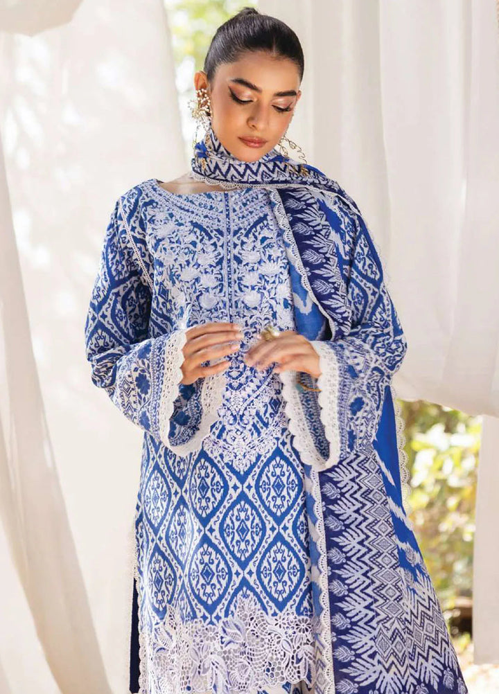 Tahra by Zainab Chottani Embroidered Lawn Suit Unstitched 3 Piece ZC24T 4A Leena - Summer Collection