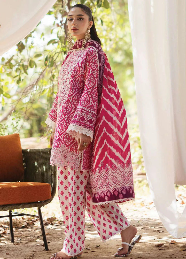 Tahra by Zainab Chottani Embroidered Lawn Suit Unstitched 3 Piece ZC24T 4B Leena - Summer Collection