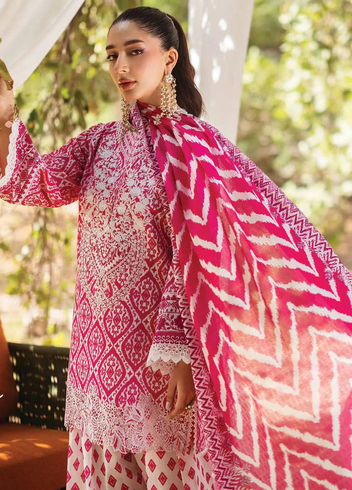 Tahra by Zainab Chottani Embroidered Lawn Suit Unstitched 3 Piece ZC24T 4B Leena - Summer Collection