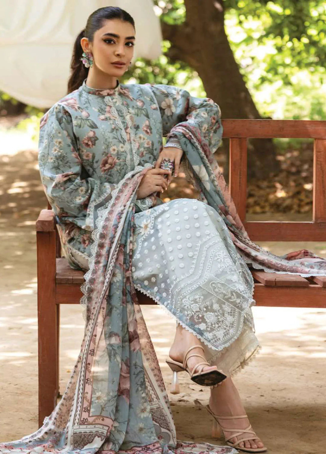 Tahra by Zainab Chottani Embroidered Lawn Suit Unstitched 3 Piece ZC24T 5A Samaha - Summer Collection