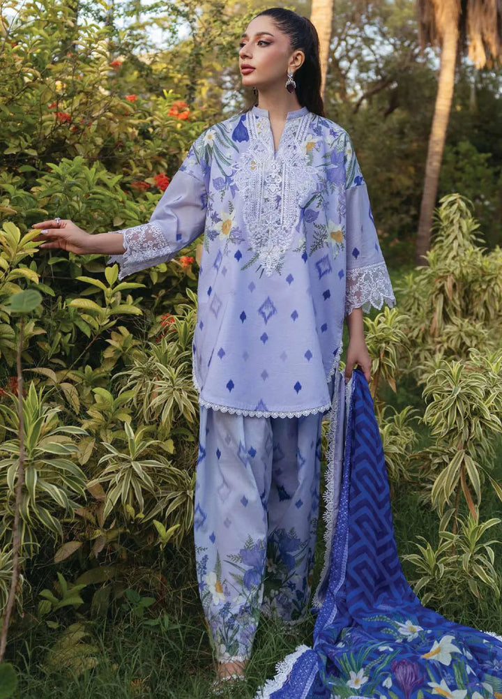 Tahra by Zainab Chottani Embroidered Lawn Suit Unstitched 3 Piece ZC24T 6A Raha - Summer Collection