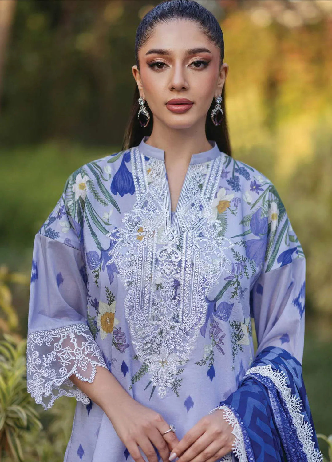 Tahra by Zainab Chottani Embroidered Lawn Suit Unstitched 3 Piece ZC24T 6A Raha - Summer Collection