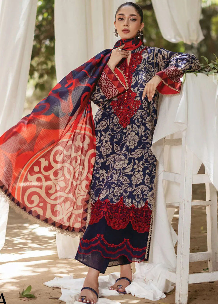 Tahra by Zainab Chottani Embroidered Lawn Suit Unstitched 3 Piece ZC24T 7A Tamara - Summer Collection