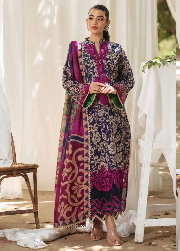Tahra by Zainab Chottani Embroidered Lawn Suit Unstitched 3 Piece ZC24T 7B Tamara - Summer Collection