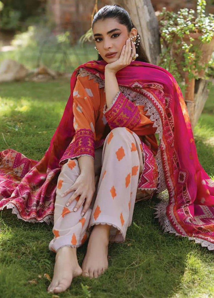 Tahra by Zainab Chottani Embroidered Lawn Suit Unstitched 3 Piece ZC24T 8B Liza - Summer Collection