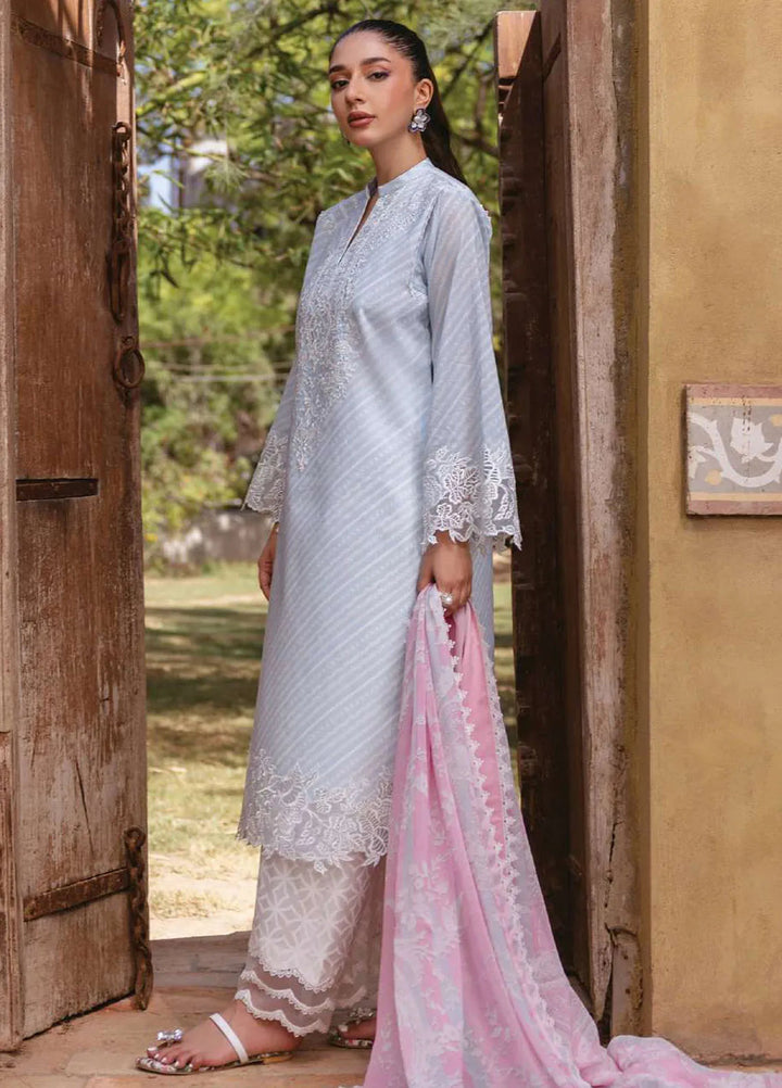 Tahra by Zainab Chottani Embroidered Lawn Suit Unstitched 3 Piece ZC24T 9B Ruhae - Summer Collection