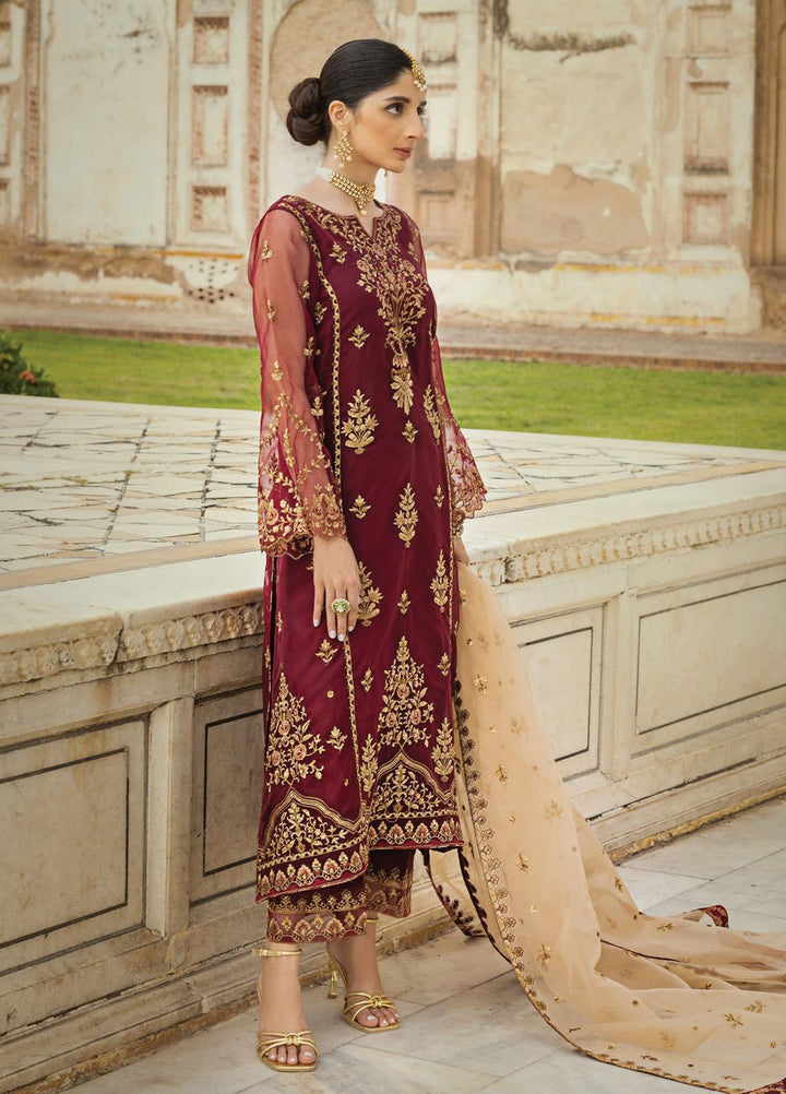 Tahra By Zainab Chottani Embroidered  Suits Unstitched 3 Piece TZC23LF D-01 Jahanara - Luxury Festive Collection
