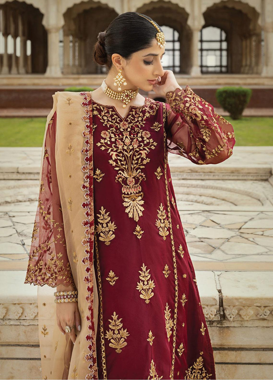 Tahra By Zainab Chottani Embroidered  Suits Unstitched 3 Piece TZC23LF D-01 Jahanara - Luxury Festive Collection
