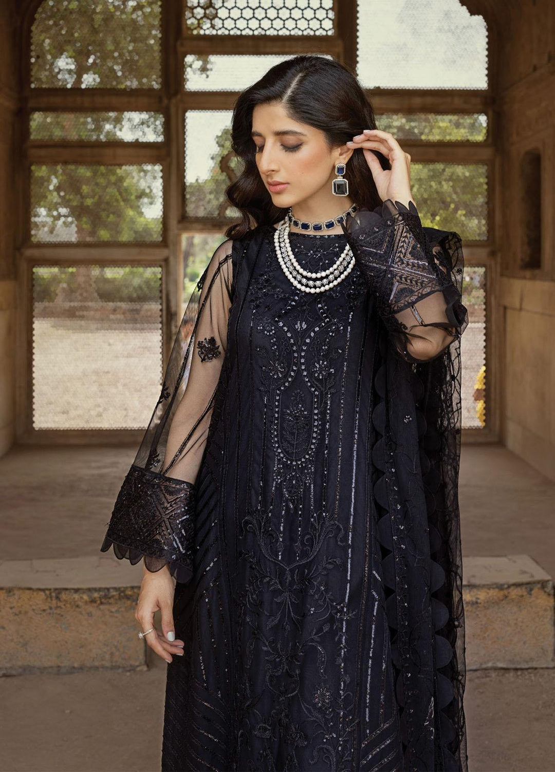 Tahra By Zainab Chottani Embroidered  Suits Unstitched 3 Piece TZC23LF D-02 Marjan - Luxury Festive Collection