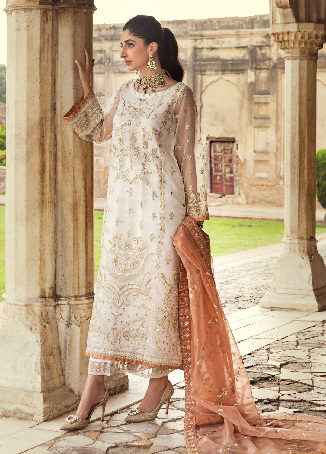 Tahra By Zainab Chottani Embroidered  Suits Unstitched 3 Piece TZC23LF D-04 Mumtaz - Luxury Festive Collection
