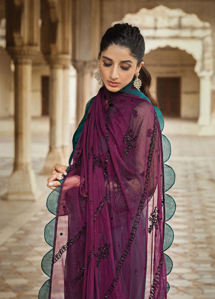 Tahra By Zainab Chottani Embroidered  Suits Unstitched 3 Piece TZC23LF D-06 Saanjh - Luxury Festive Collection