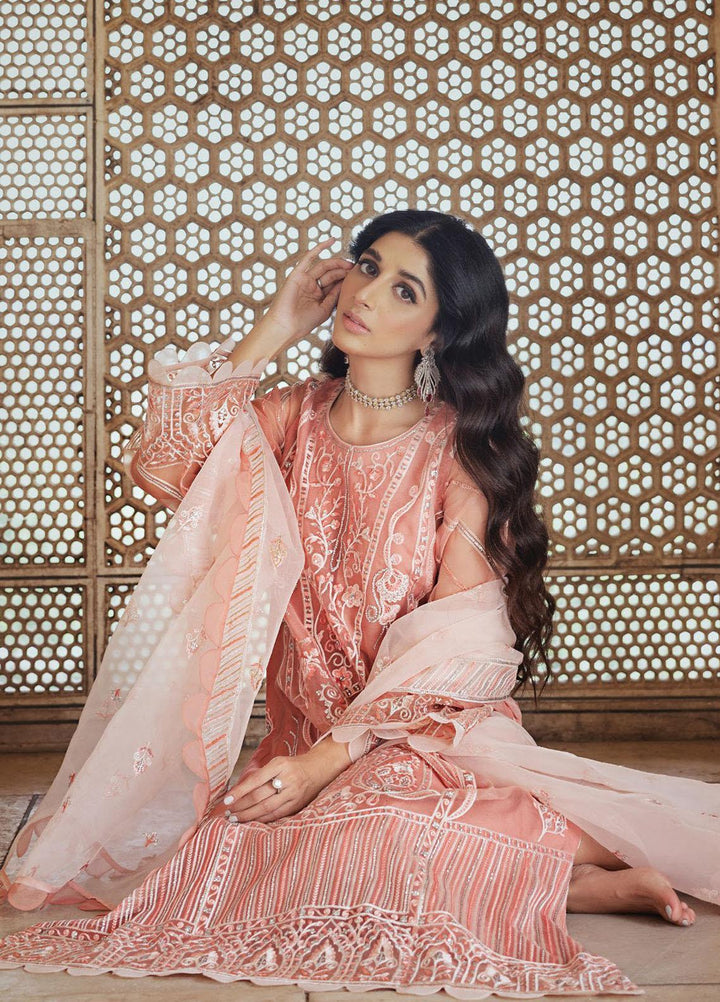 Tahra By Zainab Chottani Embroidered  Suits Unstitched 3 Piece TZC23LF D-07 Roushaney - Luxury Festive Collection