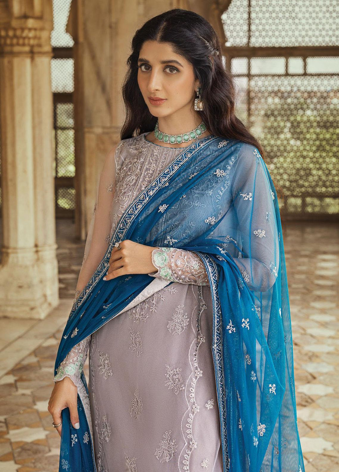 Tahra By Zainab Chottani Embroidered  Suits Unstitched 3 Piece TZC23LF D-08 Nigar - Luxury Festive Collection