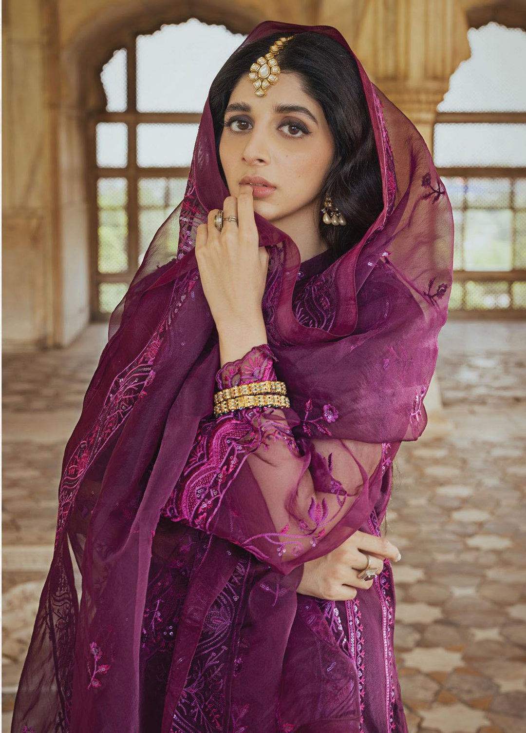 Tahra By Zainab Chottani Embroidered  Suits Unstitched 3 Piece TZC23LF D-10 Mah bano - Luxury Festive Collection