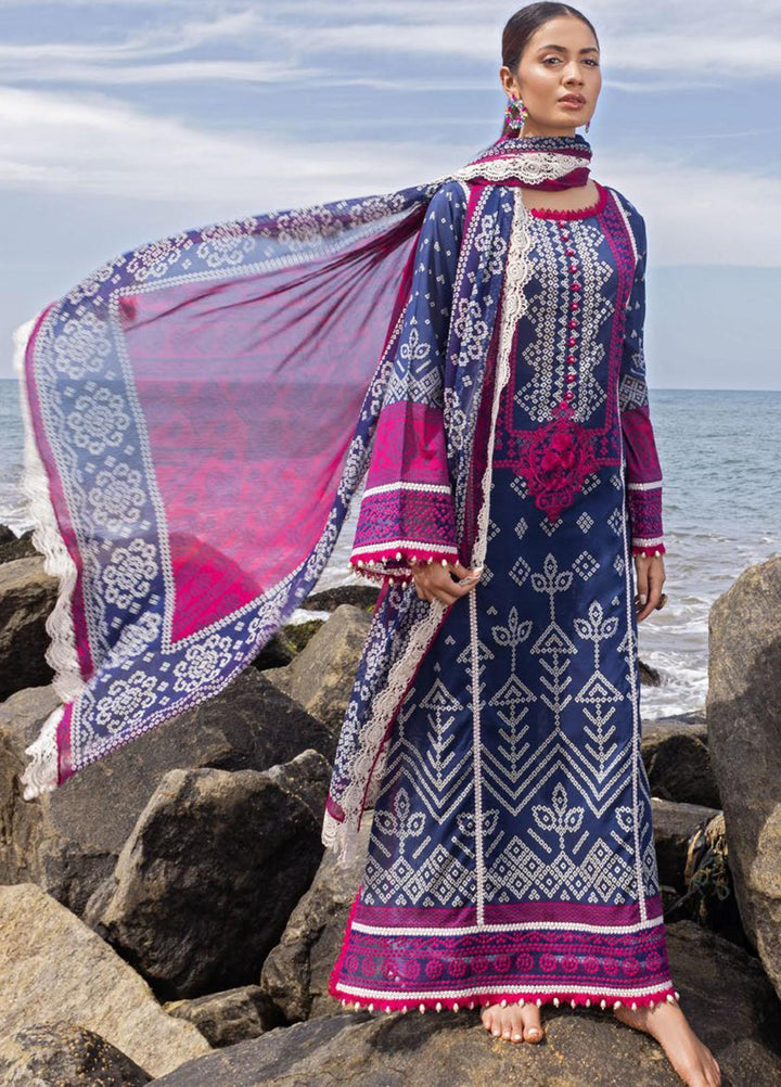 Tahra By Zainab Chottani Embroidered Lawn Suits Unstitched 3 Piece TZC22SS BANDHANI 4B - Spring / Summer Collection