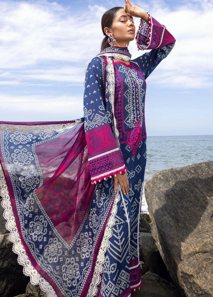 Tahra By Zainab Chottani Embroidered Lawn Suits Unstitched 3 Piece TZC22SS BANDHANI 4B - Spring / Summer Collection