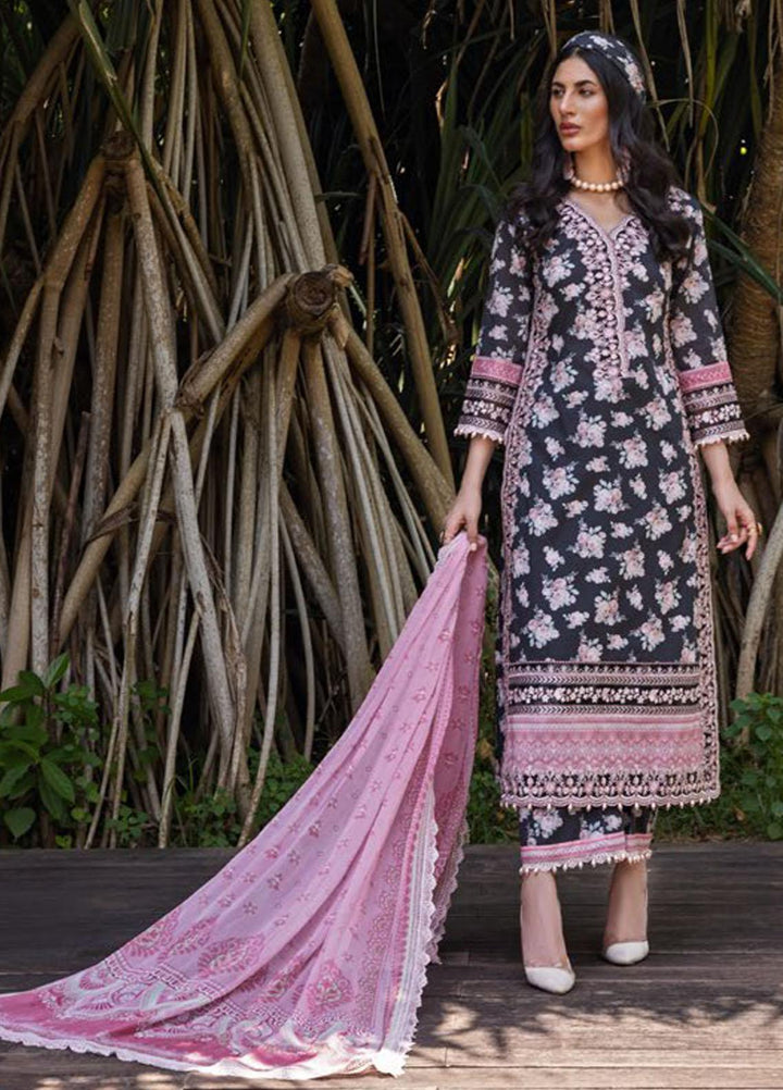 Tahra By Zainab Chottani Embroidered Lawn Suits Unstitched 3 Piece TZC22SS BLUSH BLOSSOMS 10A - Spring / Summer Collection