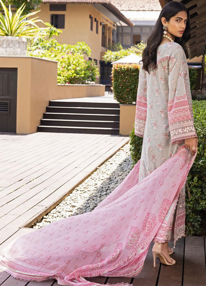 Tahra By Zainab Chottani Embroidered Lawn Suits Unstitched 3 Piece TZC22SS BLUSH BLOSSOMS 10B - Spring / Summer Collection