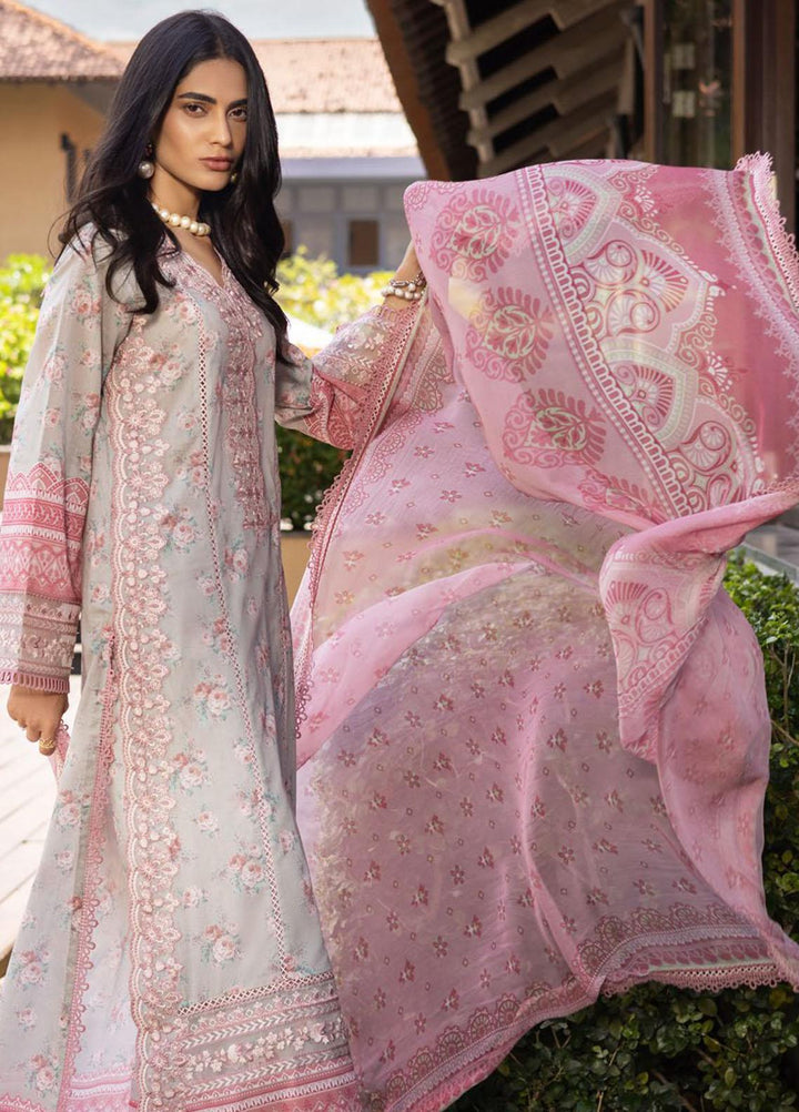 Tahra By Zainab Chottani Embroidered Lawn Suits Unstitched 3 Piece TZC22SS BLUSH BLOSSOMS 10B - Spring / Summer Collection