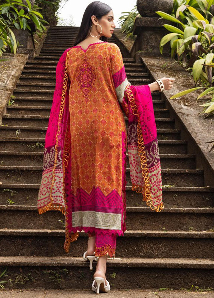 Tahra By Zainab Chottani Embroidered Lawn Suits Unstitched 3 Piece TZC22SS CHUNRI FUSION 9B - Spring / Summer Collection