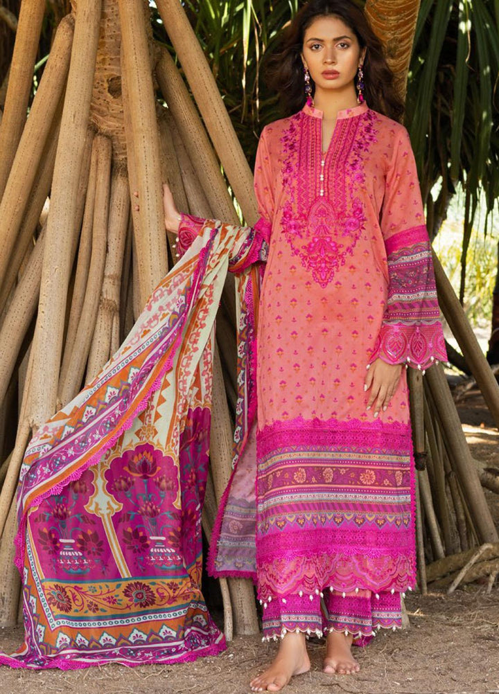 Tahra By Zainab Chottani Embroidered Lawn Suits Unstitched 3 Piece TZC22SS CORALINE 1B - Spring / Summer Collection