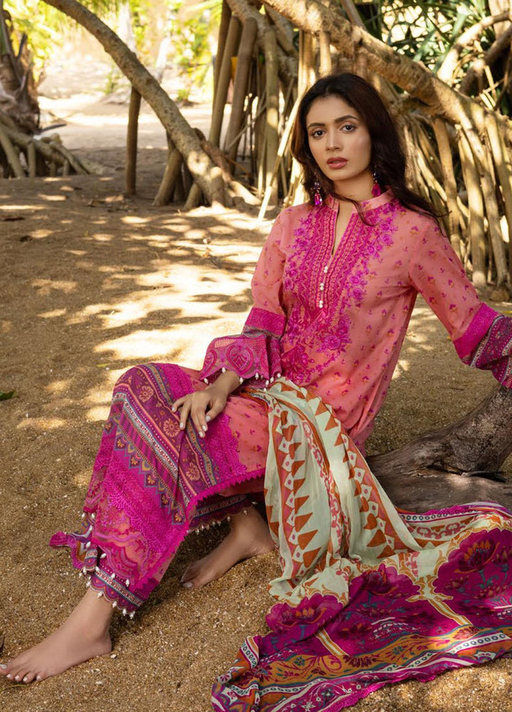 Tahra By Zainab Chottani Embroidered Lawn Suits Unstitched 3 Piece TZC22SS CORALINE 1B - Spring / Summer Collection