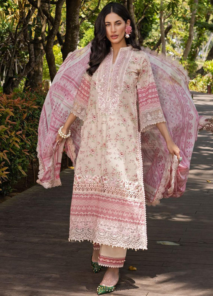 Tahra By Zainab Chottani Embroidered Lawn Suits Unstitched 3 Piece TZC22SS FLORAL BLISS 7B - Spring / Summer Collection