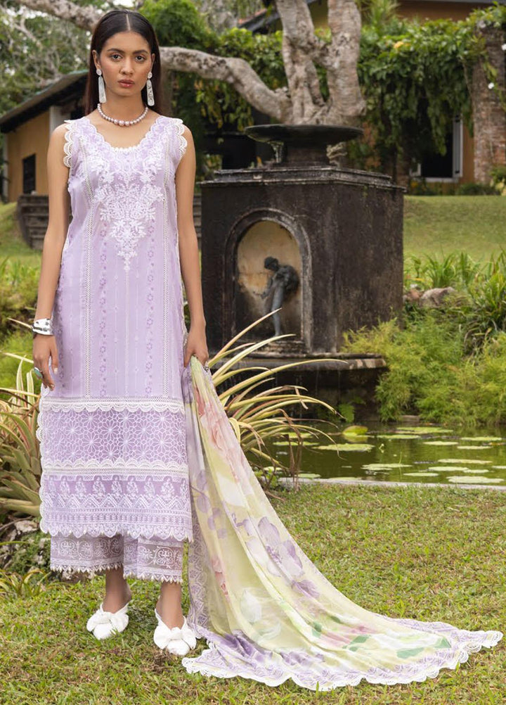 Tahra By Zainab Chottani Embroidered Lawn Suits Unstitched 3 Piece TZC22SS POPPY PETALS 6A - Spring / Summer Collection