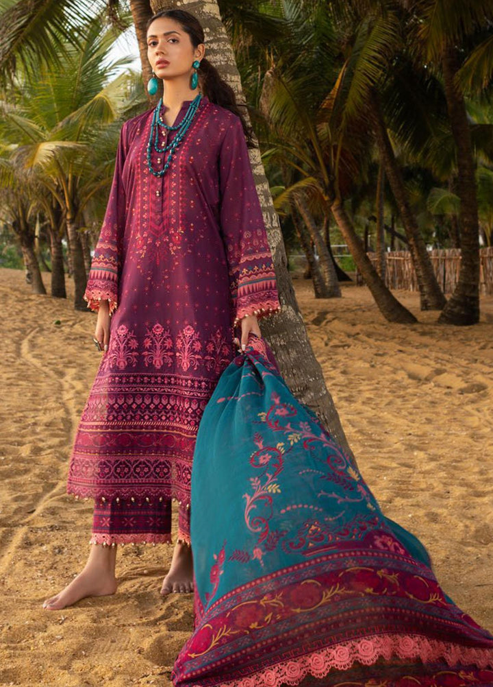 Tahra By Zainab Chottani Embroidered Lawn Suits Unstitched 3 Piece TZC22SS TROPIC LUSH 3B - Spring / Summer Collection