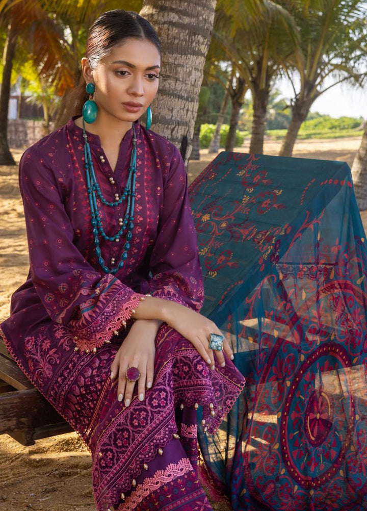 Tahra By Zainab Chottani Embroidered Lawn Suits Unstitched 3 Piece TZC22SS TROPIC LUSH 3B - Spring / Summer Collection