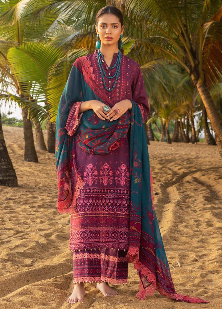 Tahra By Zainab Chottani Embroidered Lawn Suits Unstitched 3 Piece TZC22SS TROPIC LUSH 3B - Spring / Summer Collection