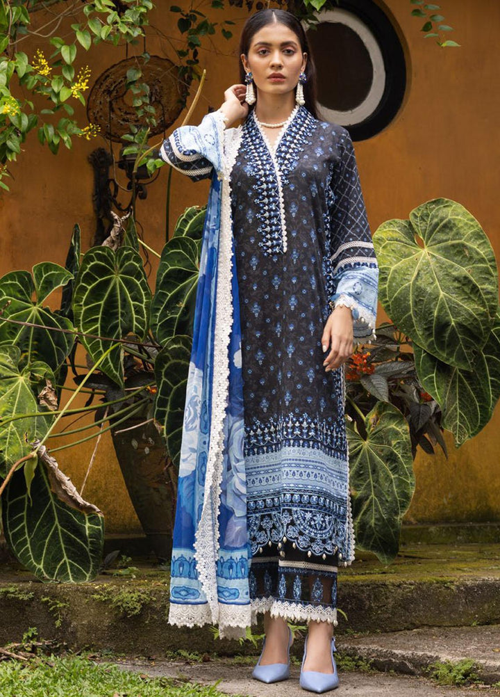 Tahra By Zainab Chottani Embroidered Lawn Suits Unstitched 3 Piece TZC22SS WILD LILY 8A - Spring / Summer Collection