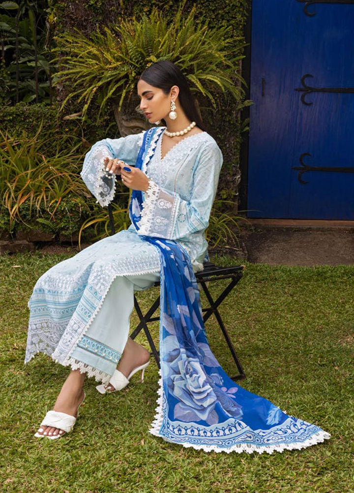 Tahra By Zainab Chottani Embroidered Lawn Suits Unstitched 3 Piece TZC22SS WILD LILY 8B - Spring / Summer Collection