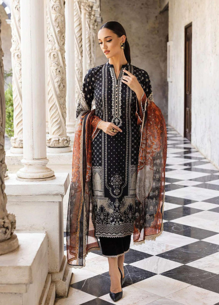 Tahra By Zainab Chottani Embroidered Lawn Suits Unstitched 3 Piece TZC23L Celestial Bliss 9A - Summer Collection