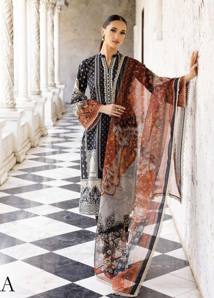 Tahra By Zainab Chottani Embroidered Lawn Suits Unstitched 3 Piece TZC23L Celestial Bliss 9A - Summer Collection