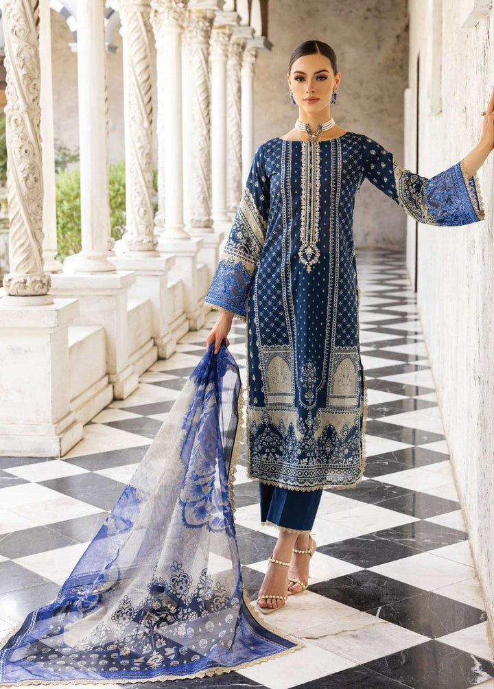 Tahra By Zainab Chottani Embroidered Lawn Suits Unstitched 3 Piece TZC23L Celestial Bliss 9B - Summer Collection