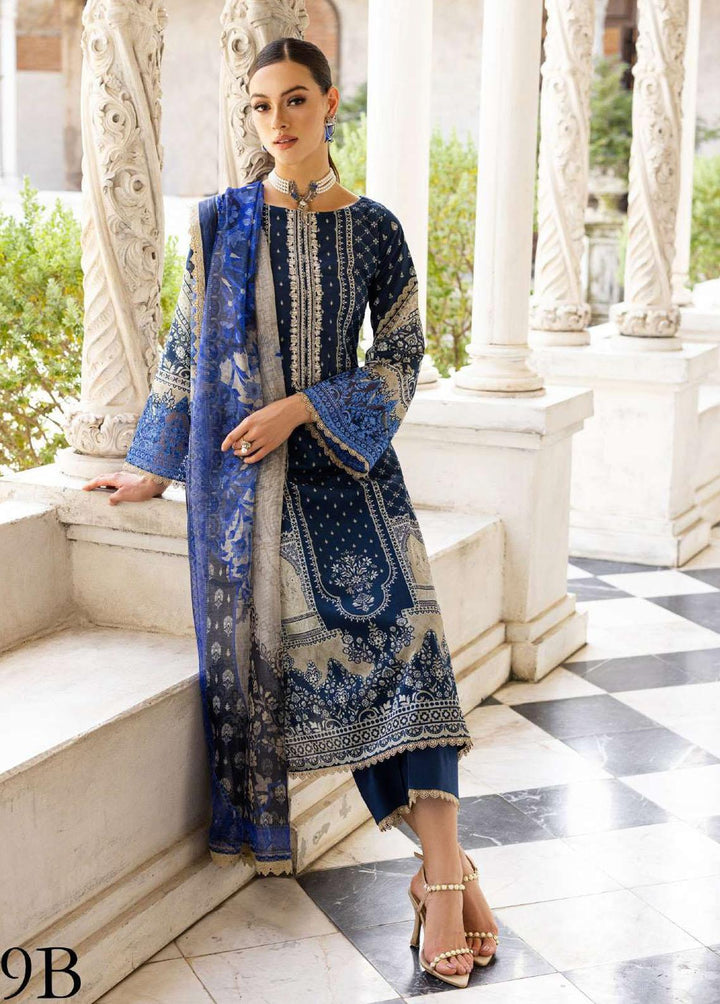 Tahra By Zainab Chottani Embroidered Lawn Suits Unstitched 3 Piece TZC23L Celestial Bliss 9B - Summer Collection