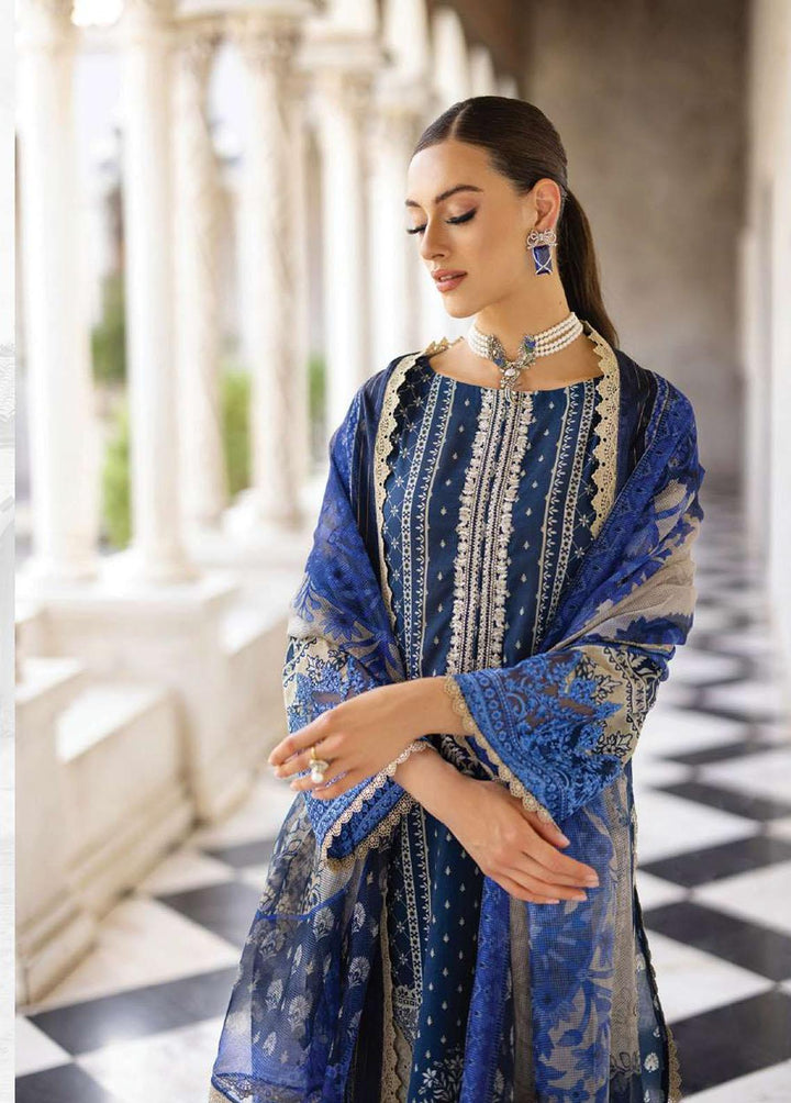 Tahra By Zainab Chottani Embroidered Lawn Suits Unstitched 3 Piece TZC23L Celestial Bliss 9B - Summer Collection