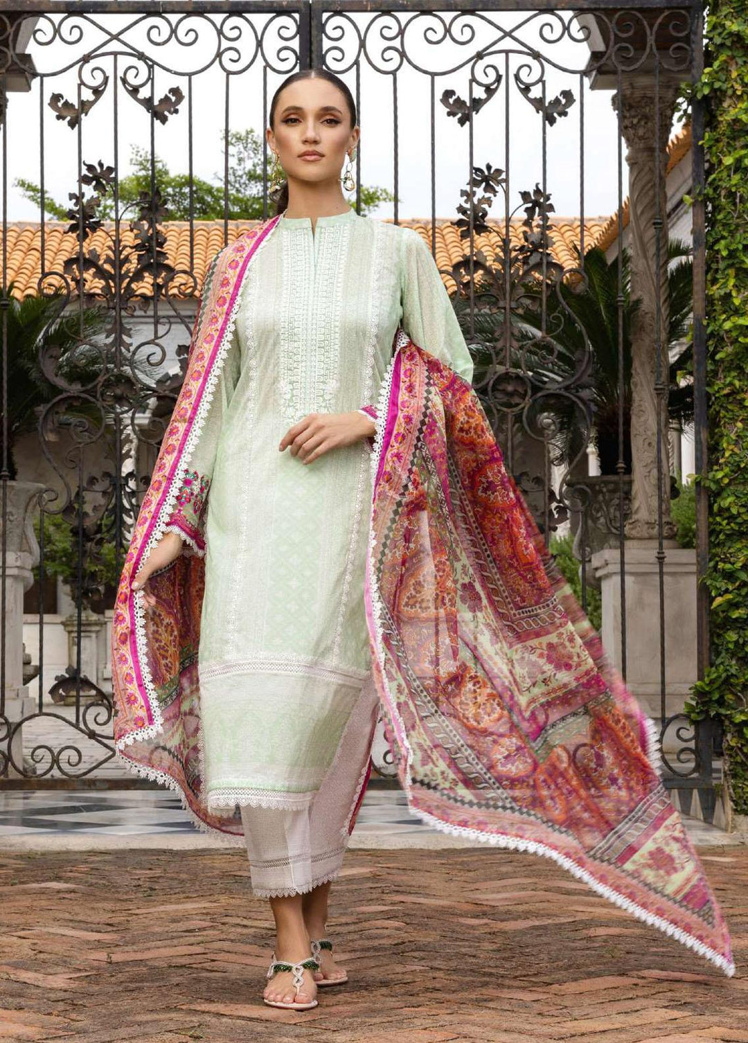 Tahra By Zainab Chottani Embroidered Lawn Suits Unstitched 3 Piece TZC23L Coraline 7A - Summer Collection