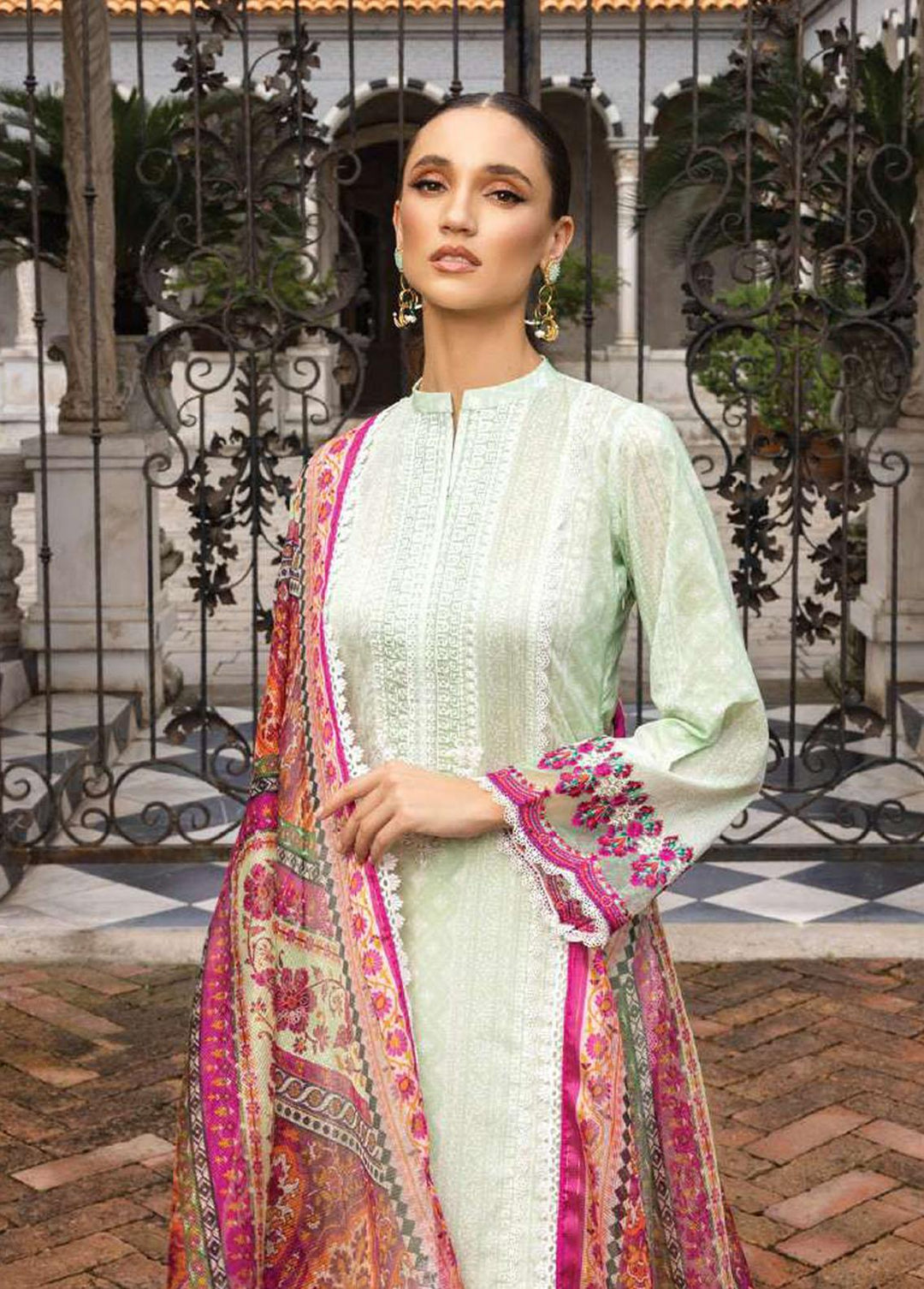 Tahra By Zainab Chottani Embroidered Lawn Suits Unstitched 3 Piece TZC23L Coraline 7A - Summer Collection