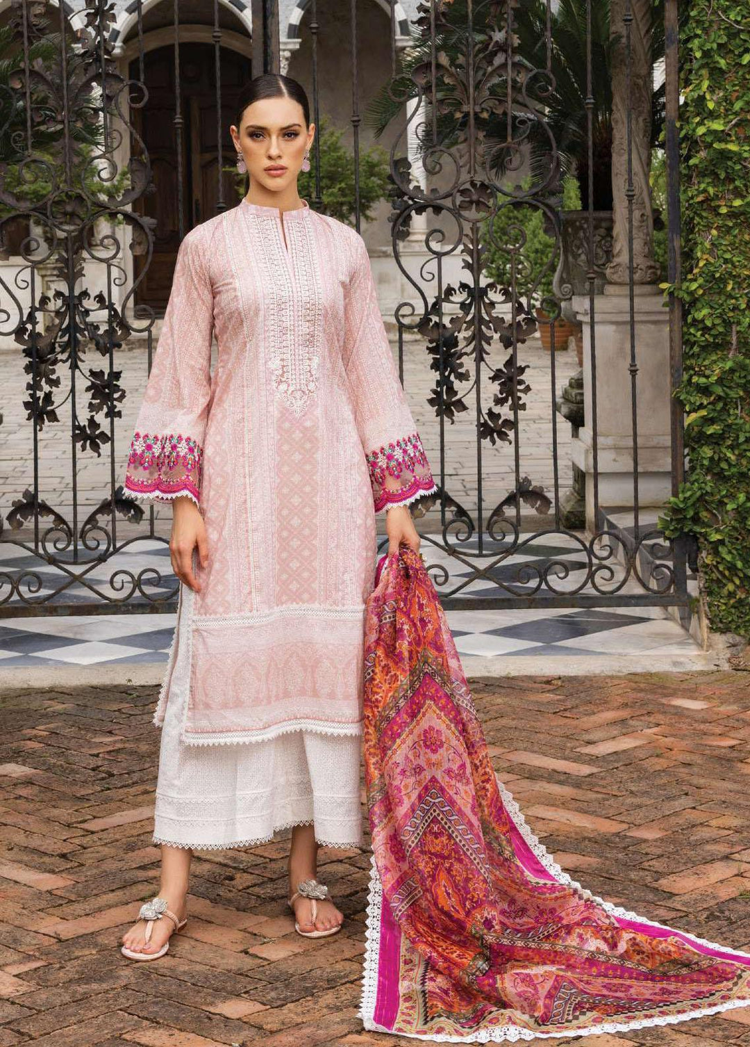 Tahra By Zainab Chottani Embroidered Lawn Suits Unstitched 3 Piece TZC23L Coraline 7B - Summer Collection