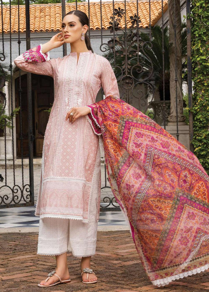 Tahra By Zainab Chottani Embroidered Lawn Suits Unstitched 3 Piece TZC23L Coraline 7B - Summer Collection