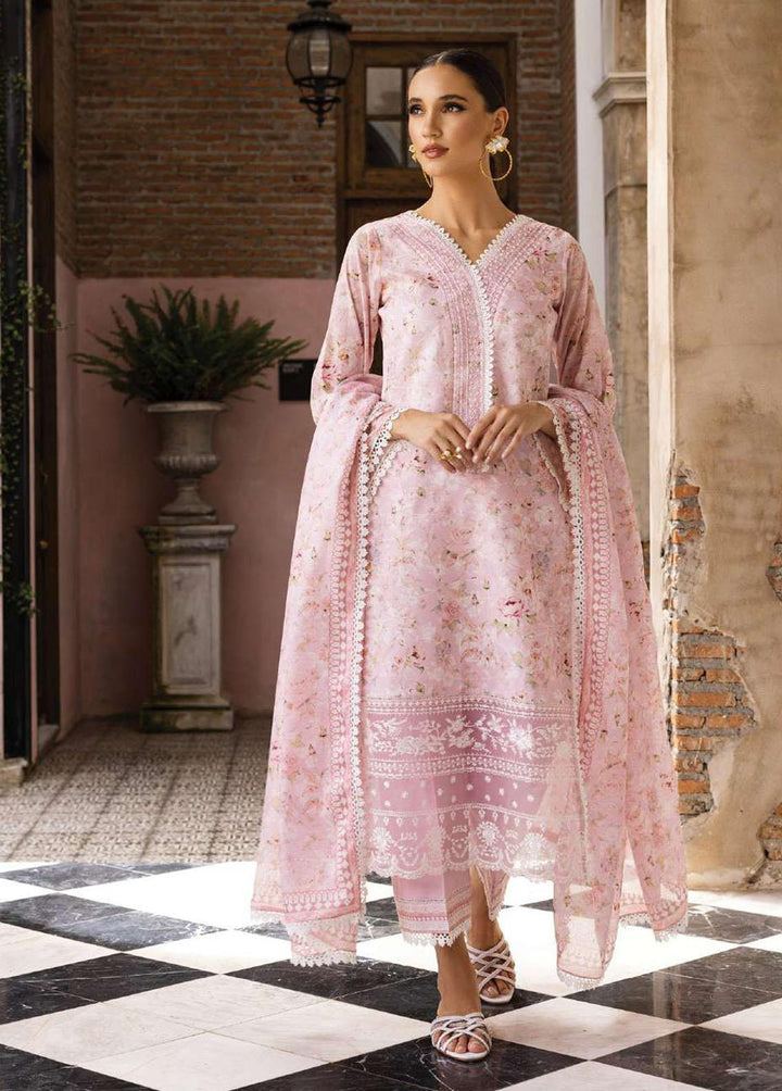 Tahra By Zainab Chottani Embroidered Lawn Suits Unstitched 3 Piece TZC23L Eden 3A - Summer Collection