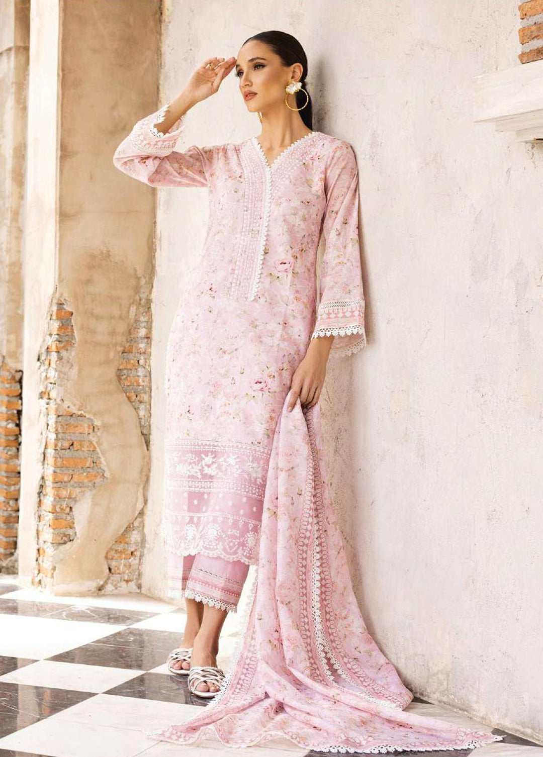 Tahra By Zainab Chottani Embroidered Lawn Suits Unstitched 3 Piece TZC23L Eden 3A - Summer Collection